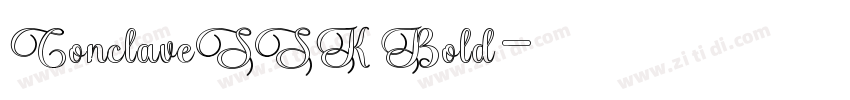 ConclaveSSK Bold字体转换